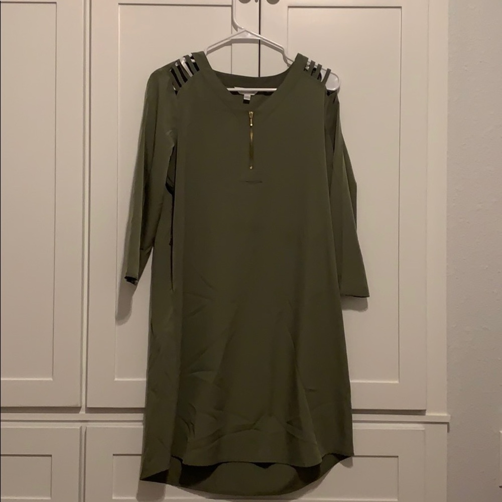 Loose Olive Green Dress